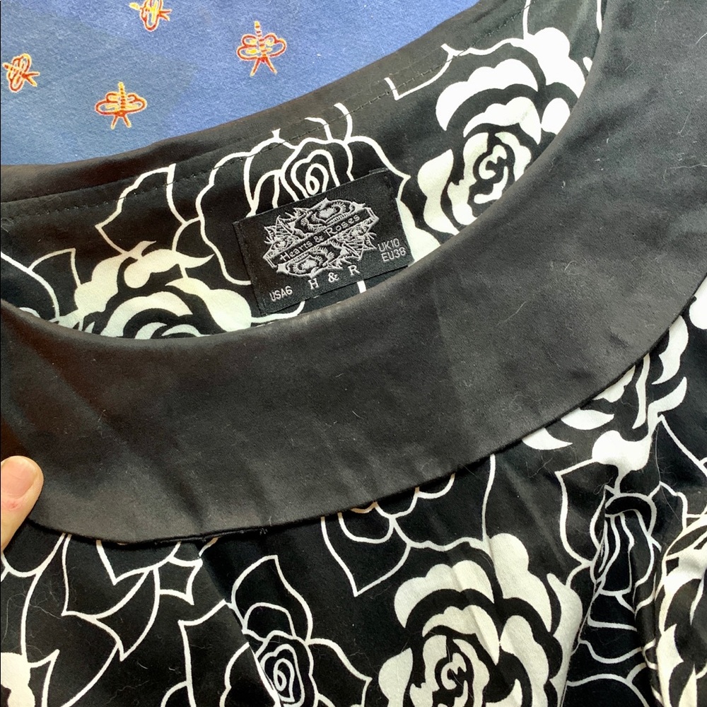 Black & White vintage style midi dress - Picture 3 of 5